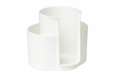 Container for cotton pads and sticks "Zoy", ivory